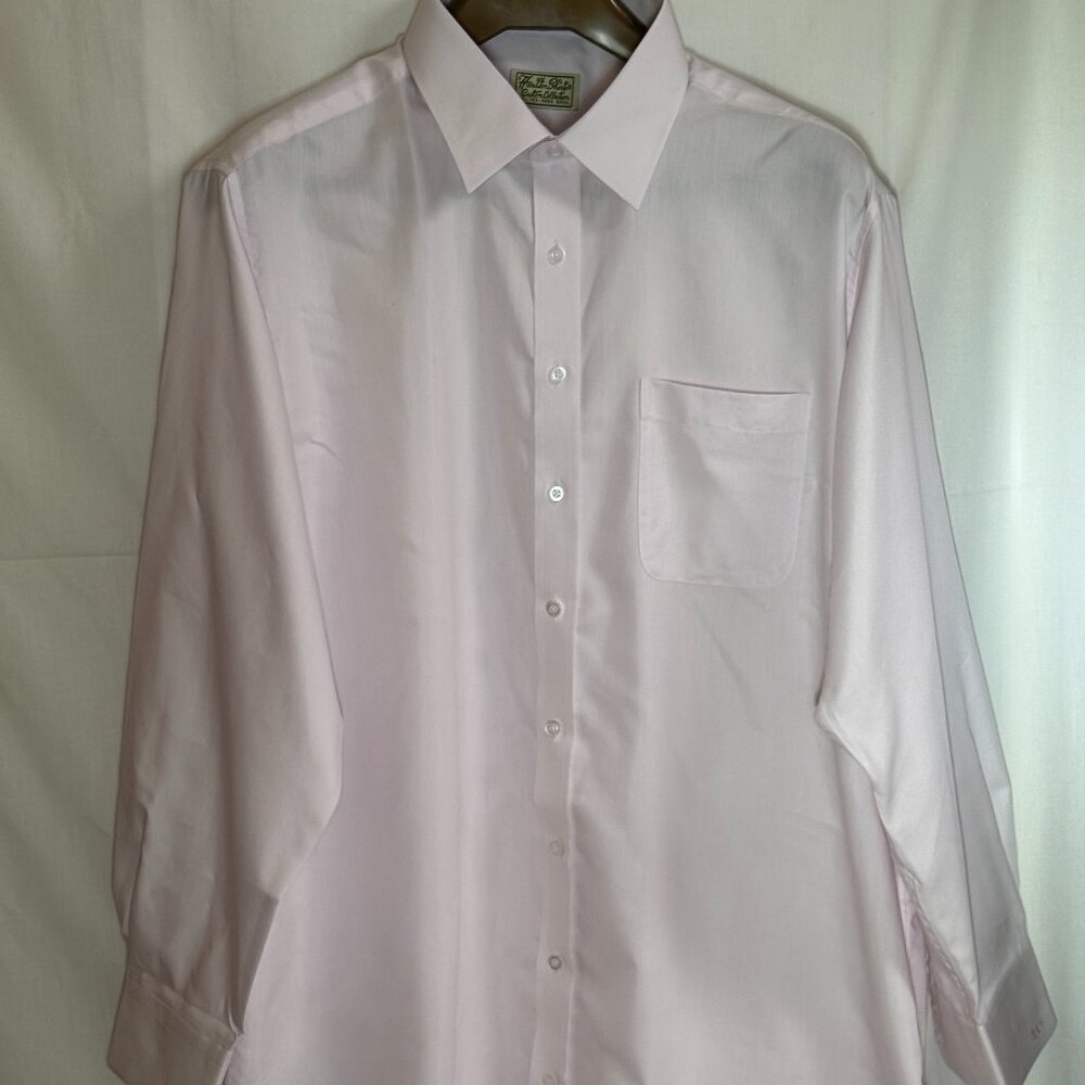 Hamilton Shirts Men's Button Up Long Sleeve Shirt w/ Pocket -Light Pink -XL New